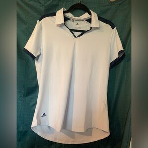 Adidas Women's light blue and dark blue athletic Shirt size L